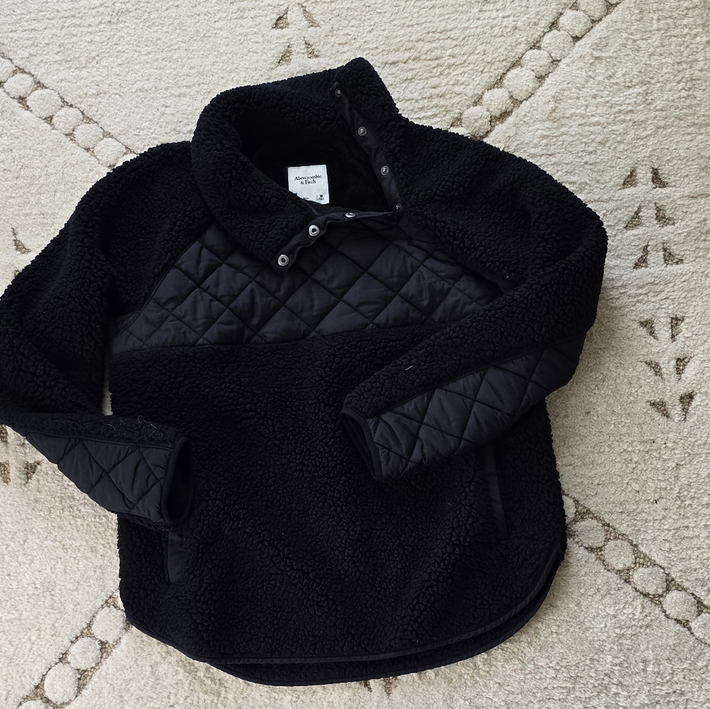 Abercrombie & Fitch Black Teddy Jacket